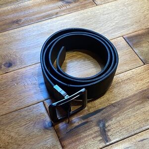 ECKOUNLTD Men’s Black Leather Belt